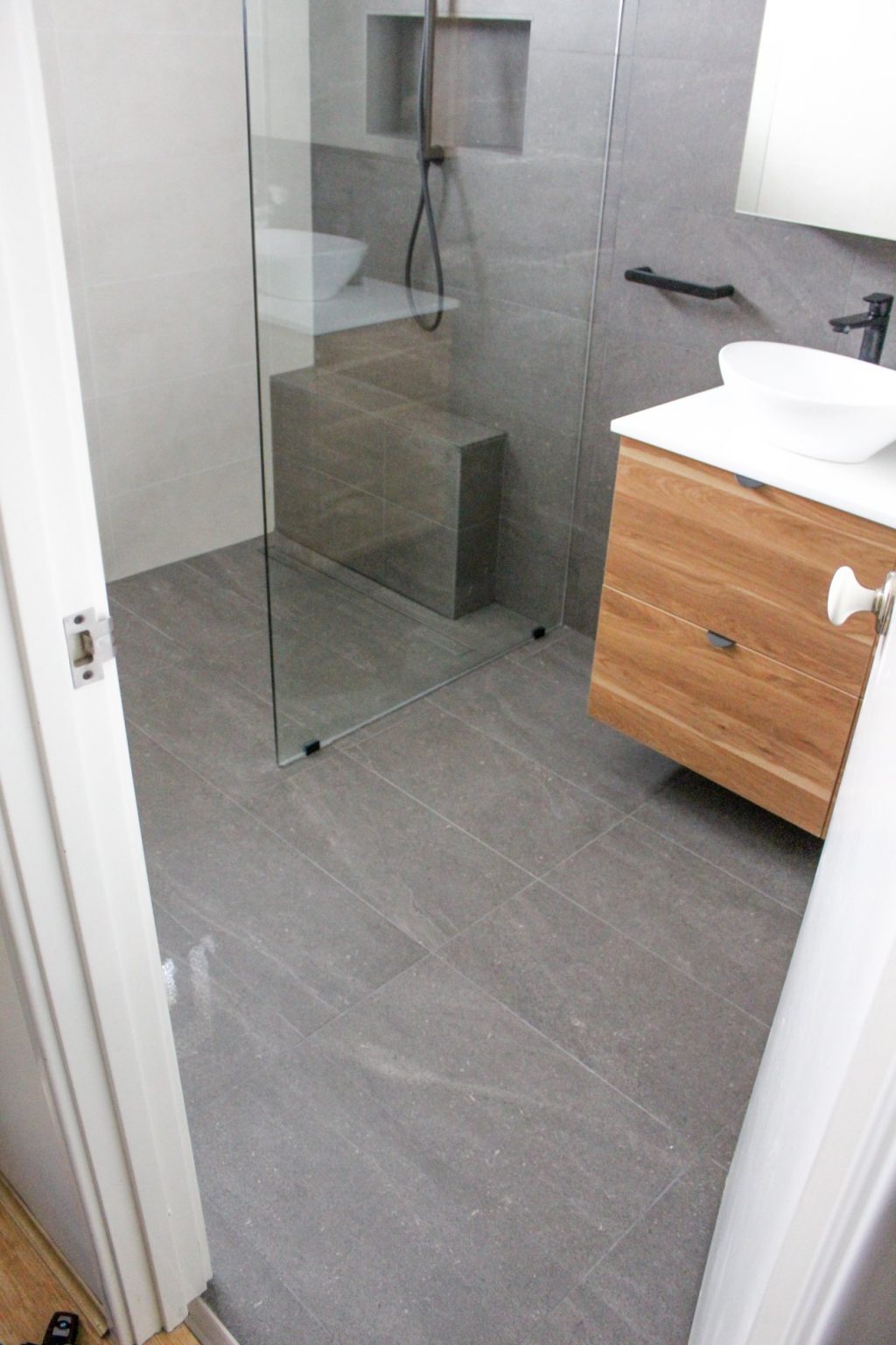Before and After - Walk In Shower - On The Ball Bathrooms