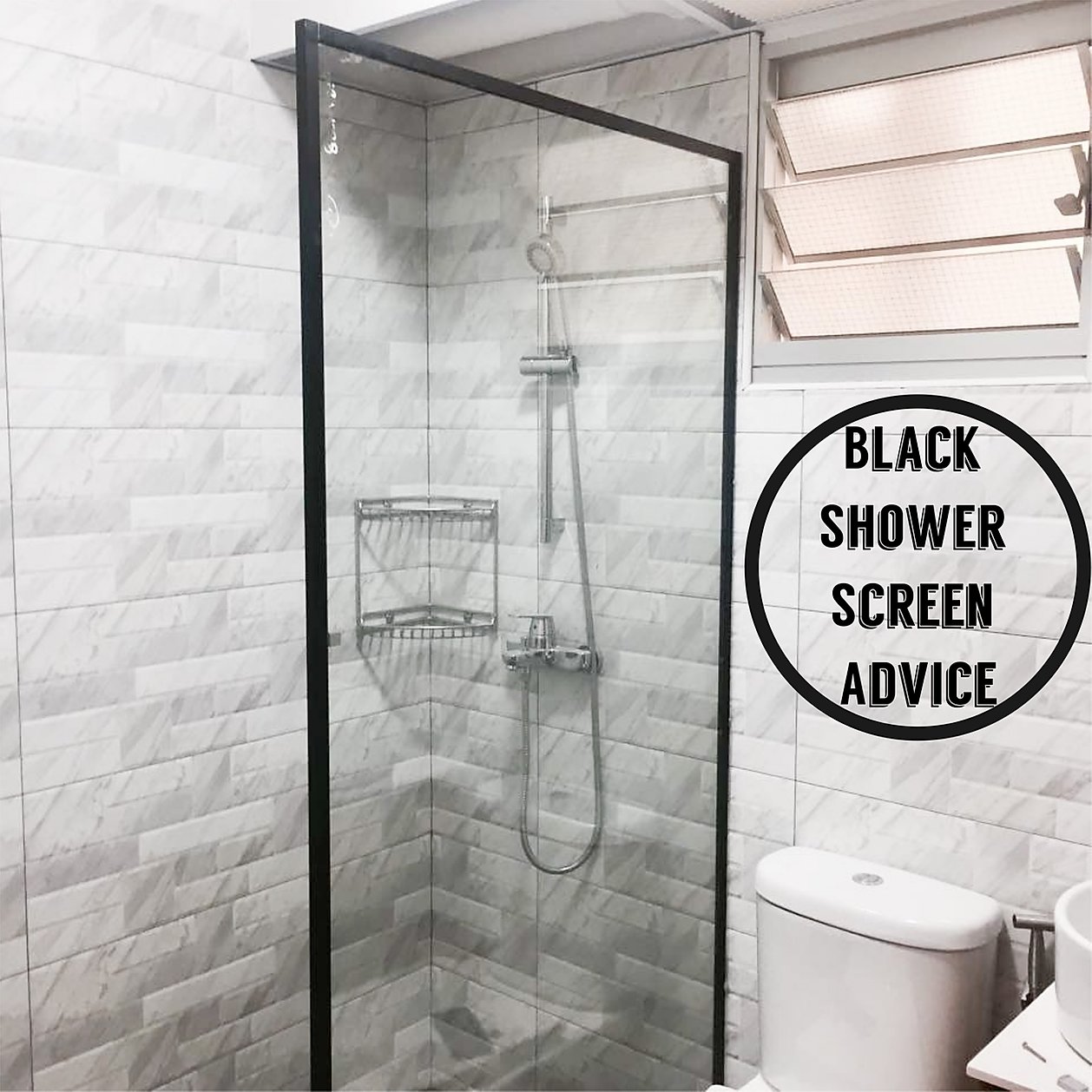 Frosted V Transparent (Shower Screens) On The Ball Bathrooms