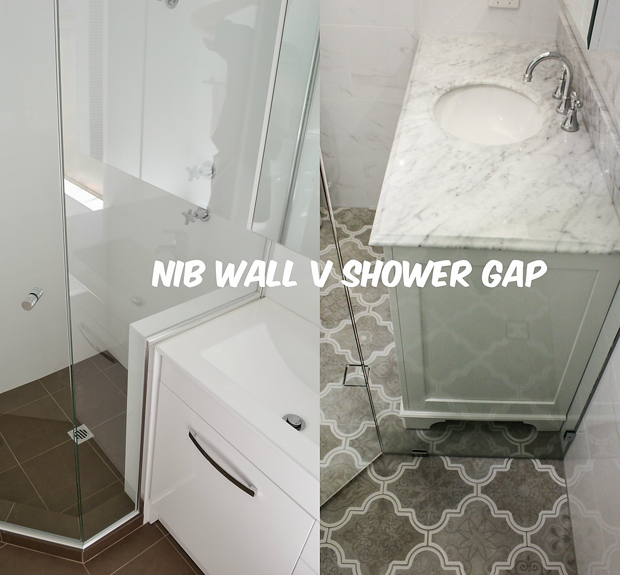 Nib Wall V Shower Gap On The Ball Bathrooms
