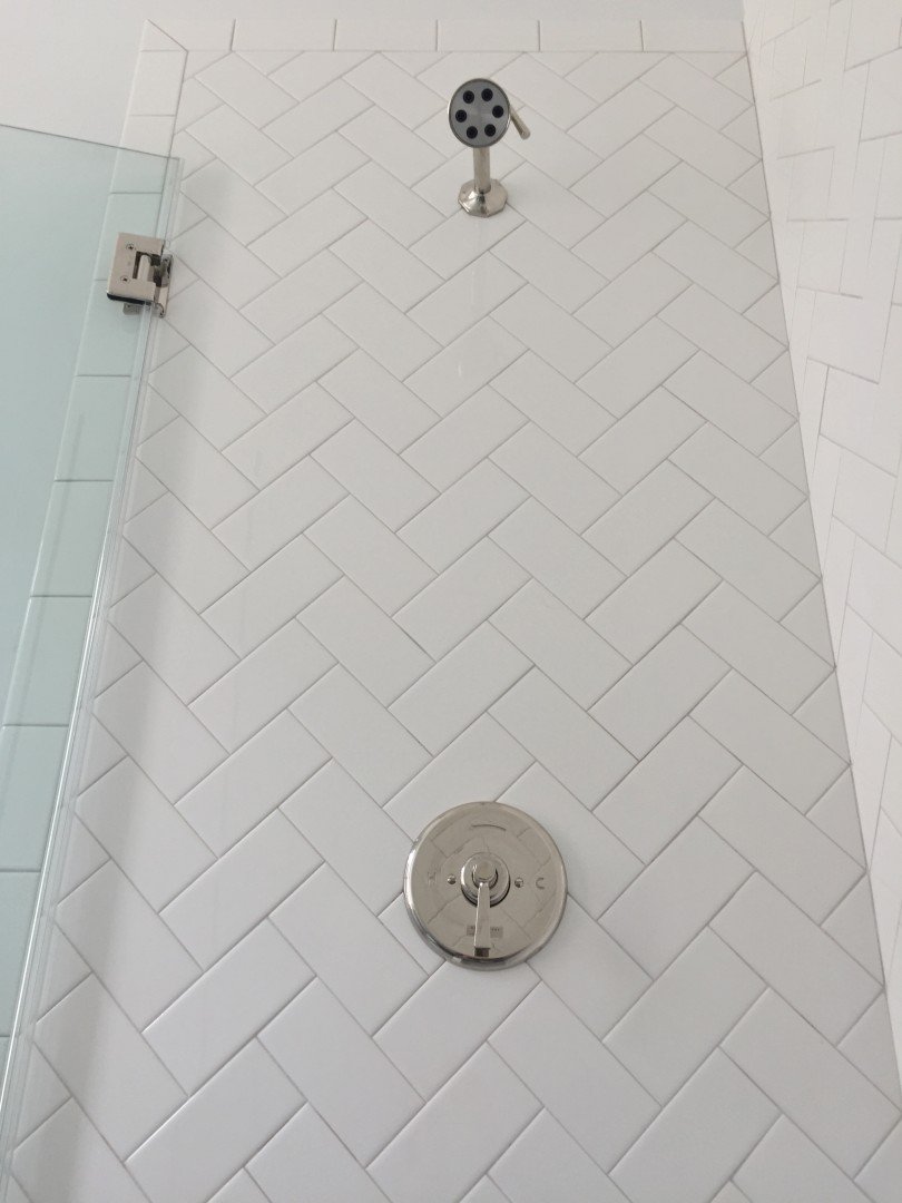 Herringbone Bathroom Tile Laying Tips On The Ball Bathrooms