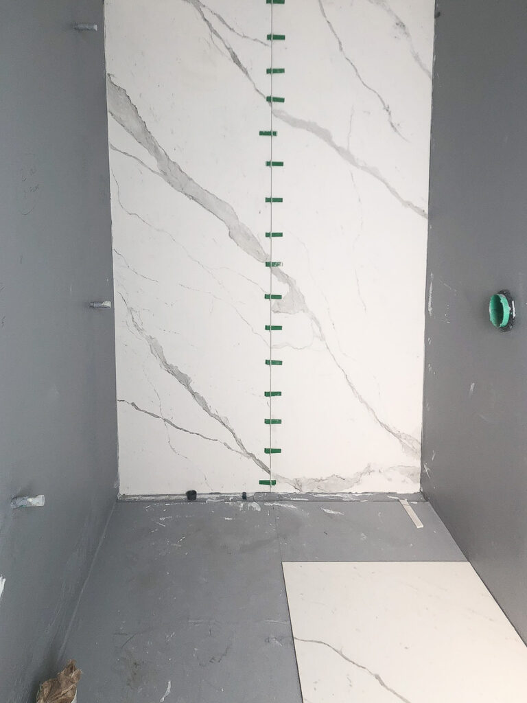 Panel Insert Grout Porcelain Panels - The Minimal Grout Bathroom - On The Ball Bathrooms